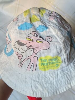 1979 Pink Panther Kids White Bucket Hat